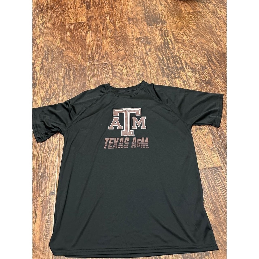 Texas A&M University T-Shirt Mens Size L Black Collegiate Raglan Sleeves Game